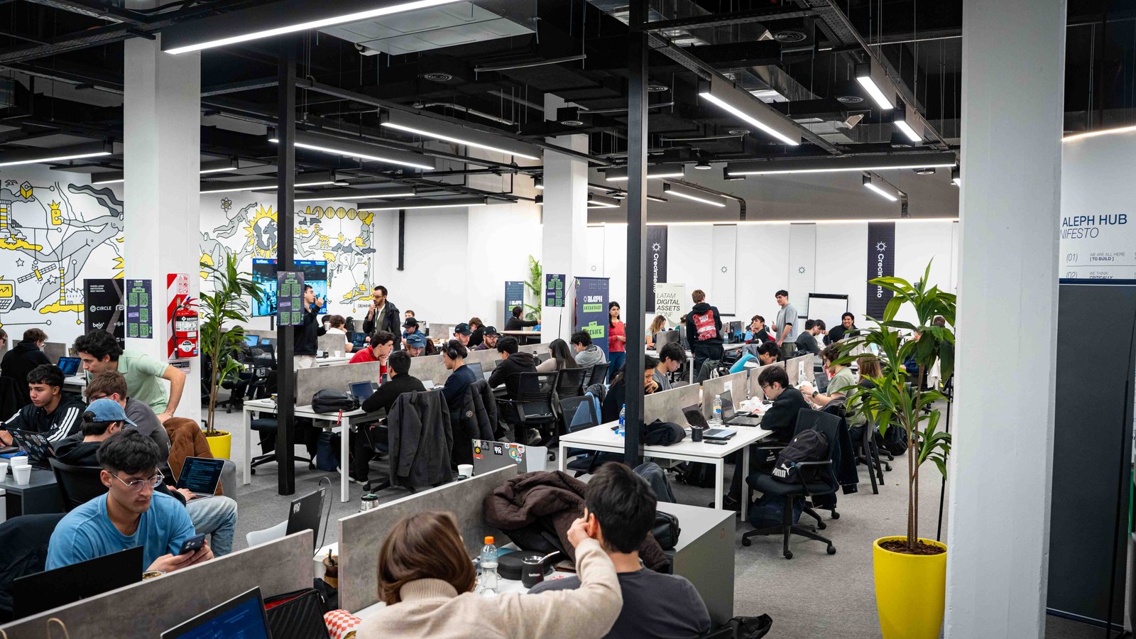 El Aleph Hub durante el fin de semana del hackathon