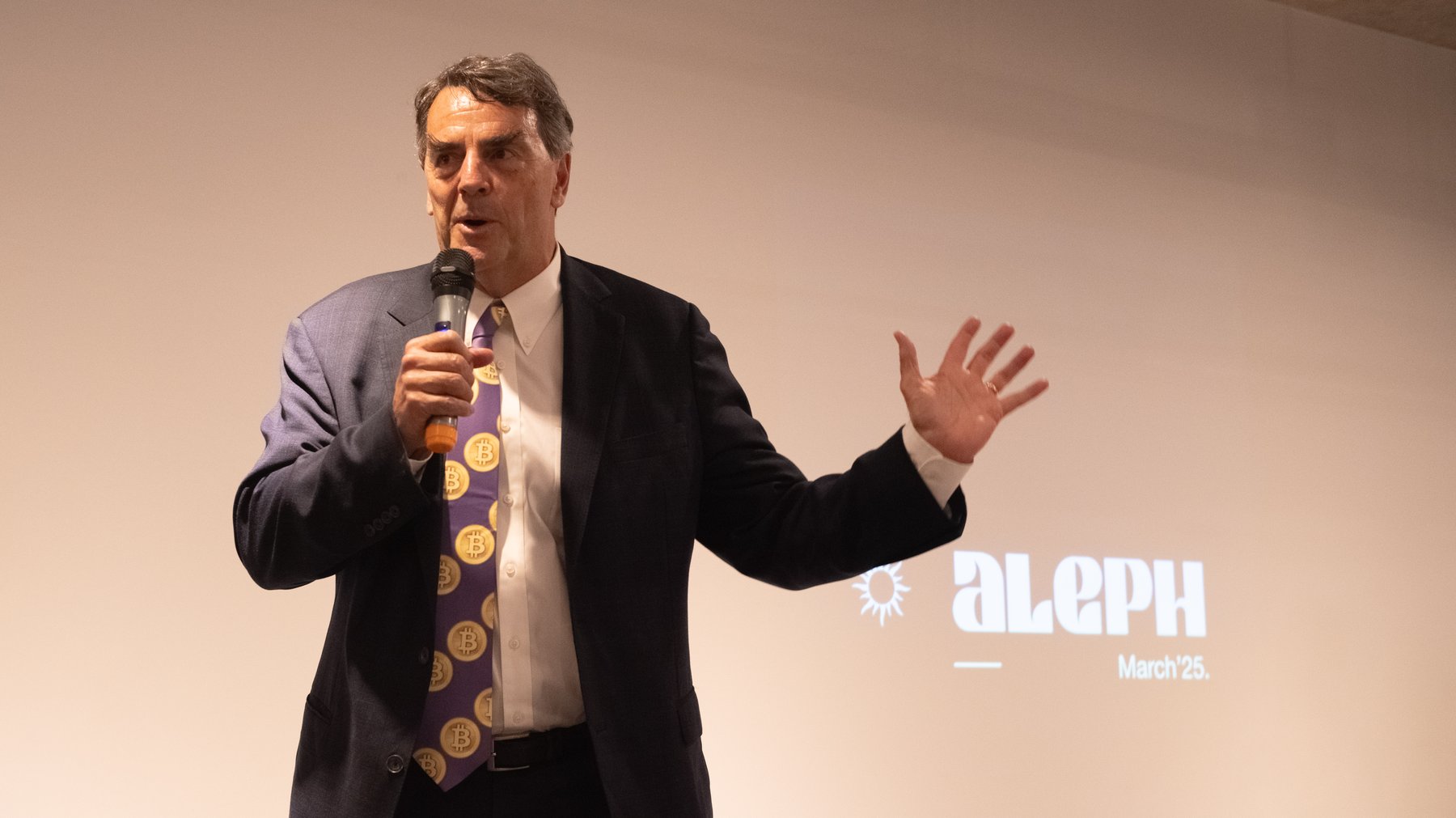 Tim Draper during the opening of Aleph March '25