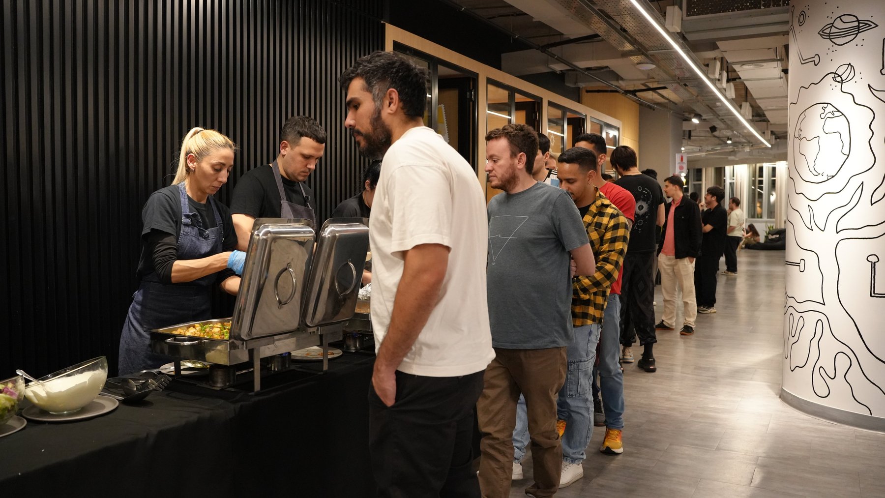 Lunch at the Aleph Hub, part of three days of living together