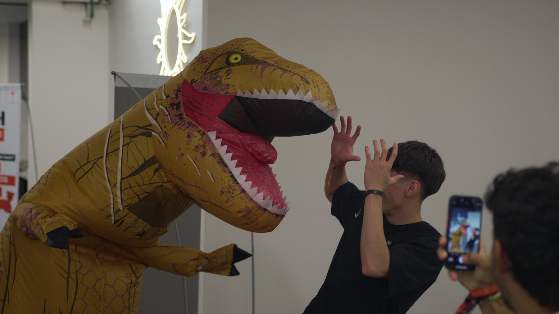 Between hacking sessions there was time for the house T-Rex