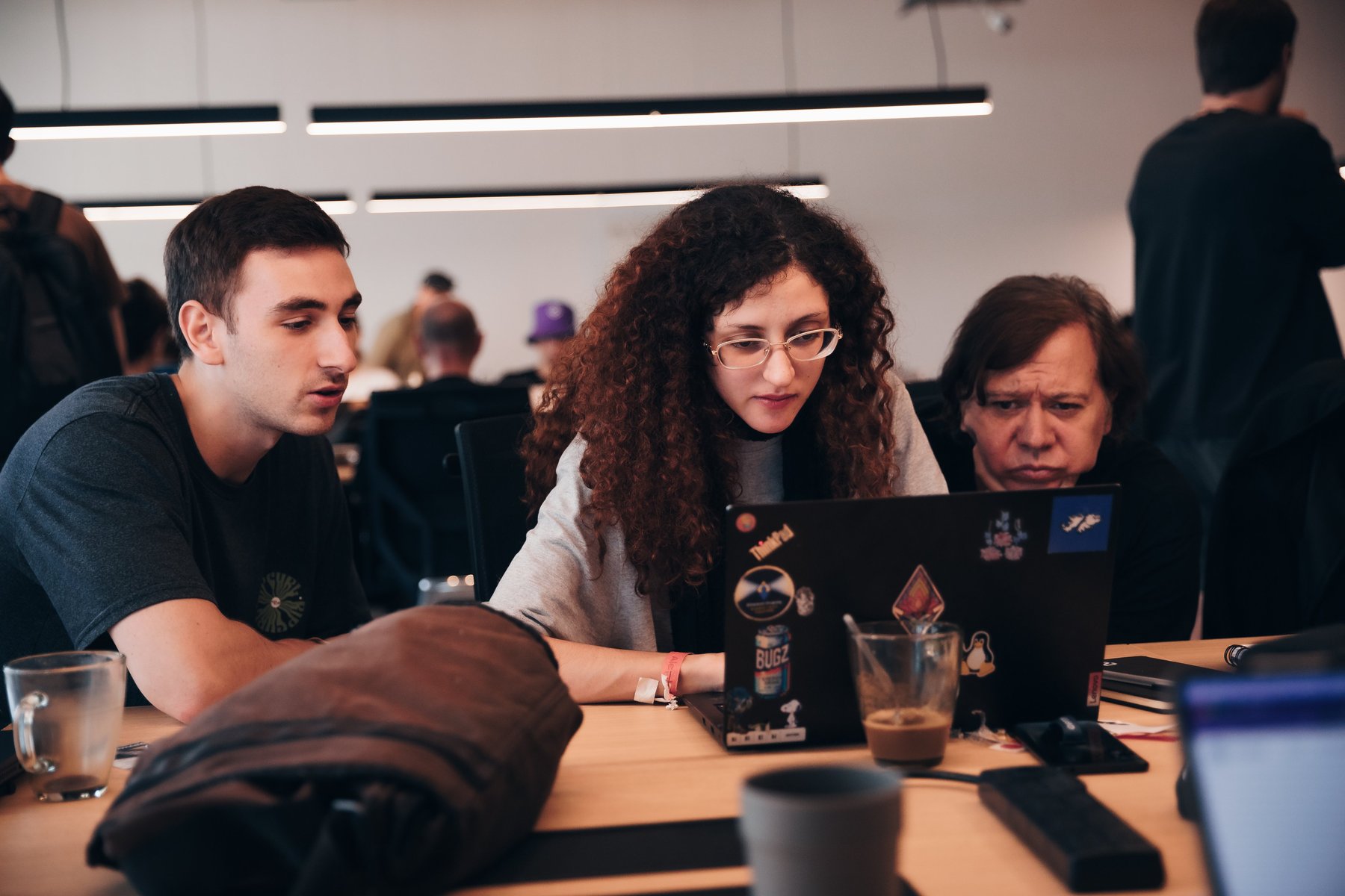 Builders at work during the Aleph Hackathon de Verano