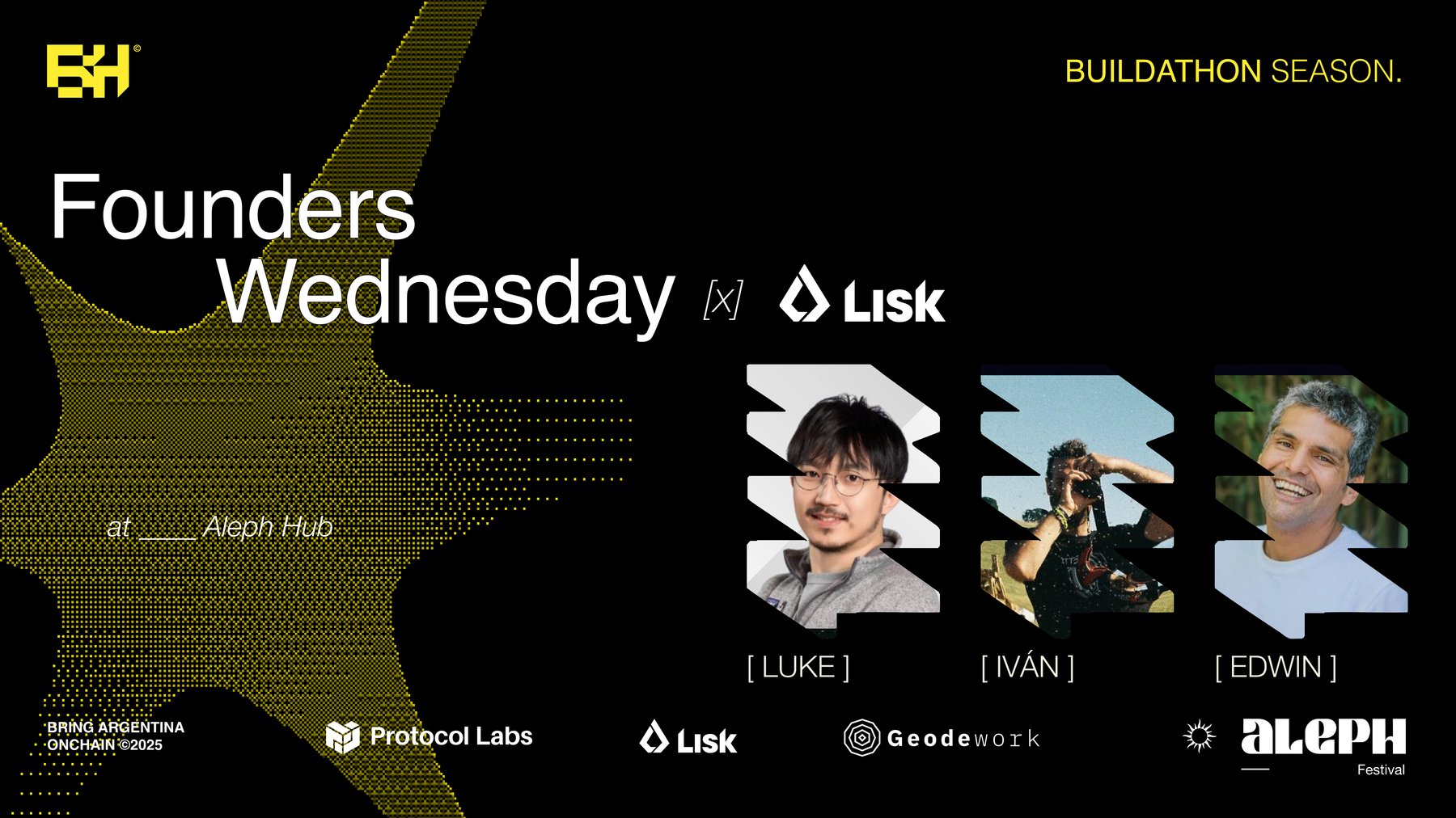 One of the Founders Wednesdays alongside Lisk at the Aleph Hub