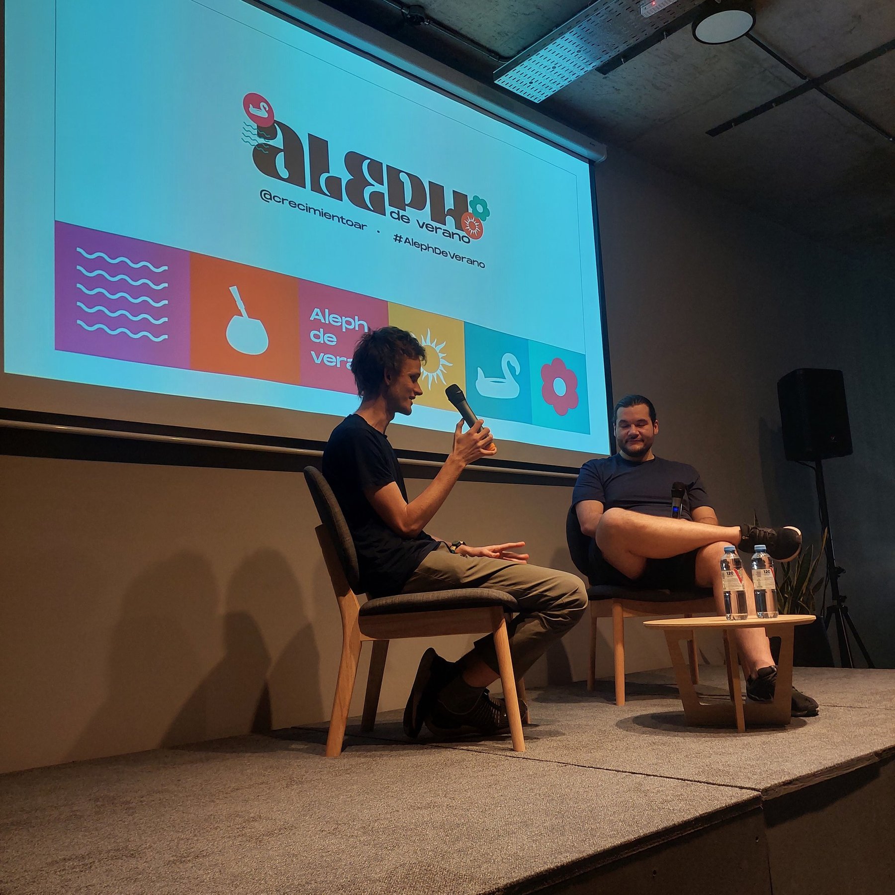 Vitalik Buterin on the Aleph de Verano stage